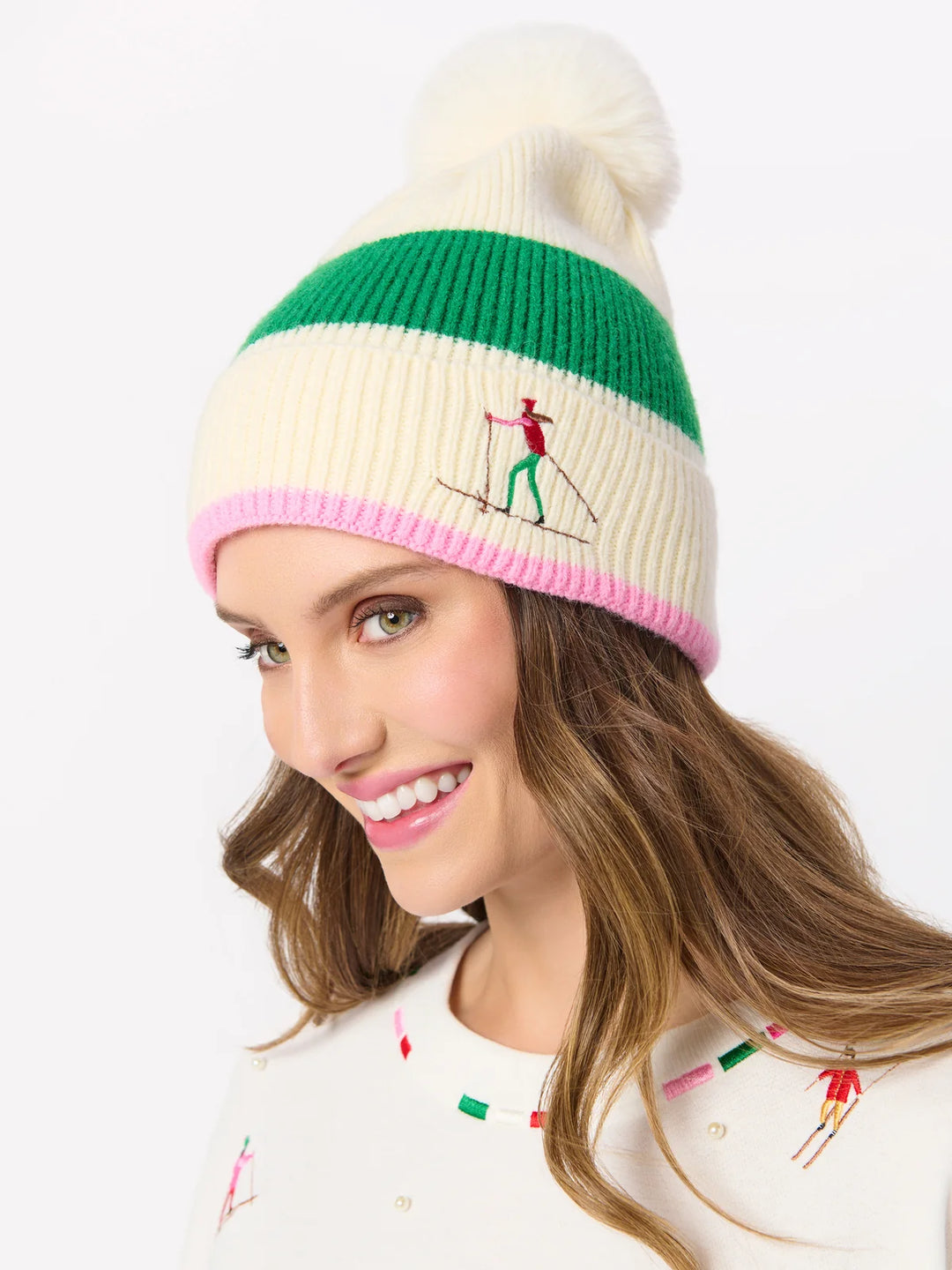 Alpine Holiday Pom Beanie