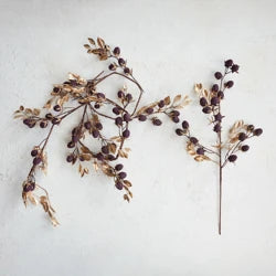 Gilded Burgundy Berry Stem