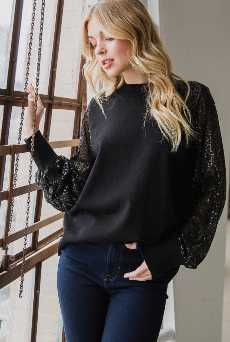 Black Glamour Top