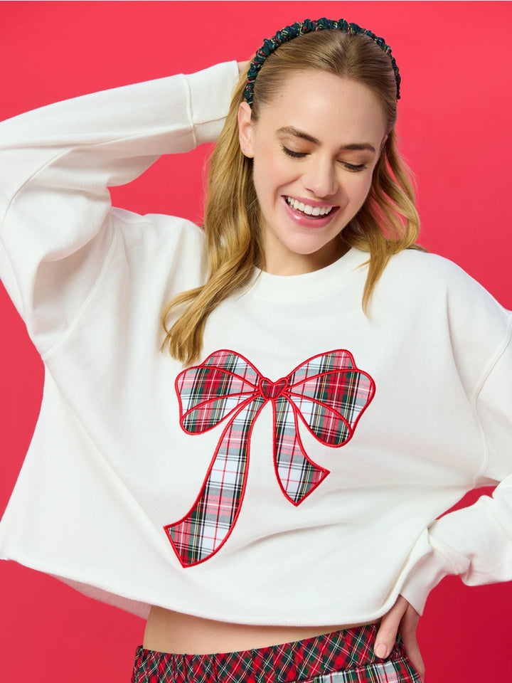 Tartan Bow Lounge Sweatshirt