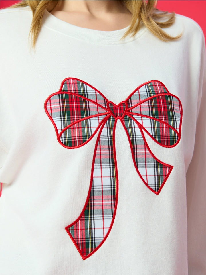 Tartan Bow Lounge Sweatshirt