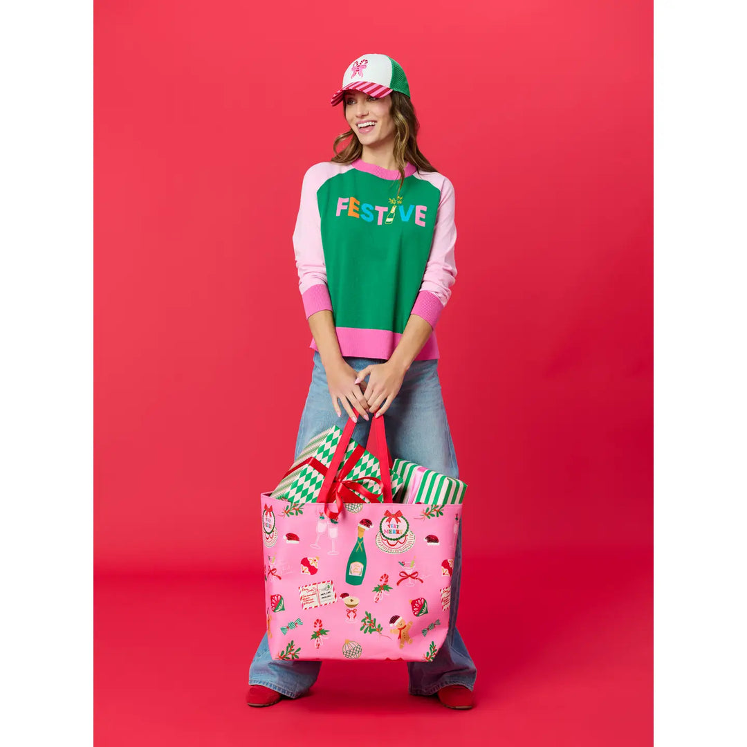 Candy Cane Bow Trucker Hat