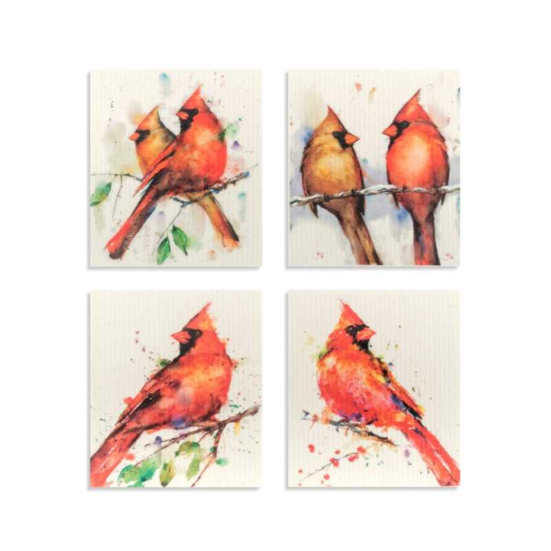 Biodegradable Dish Cloth: Cardinals