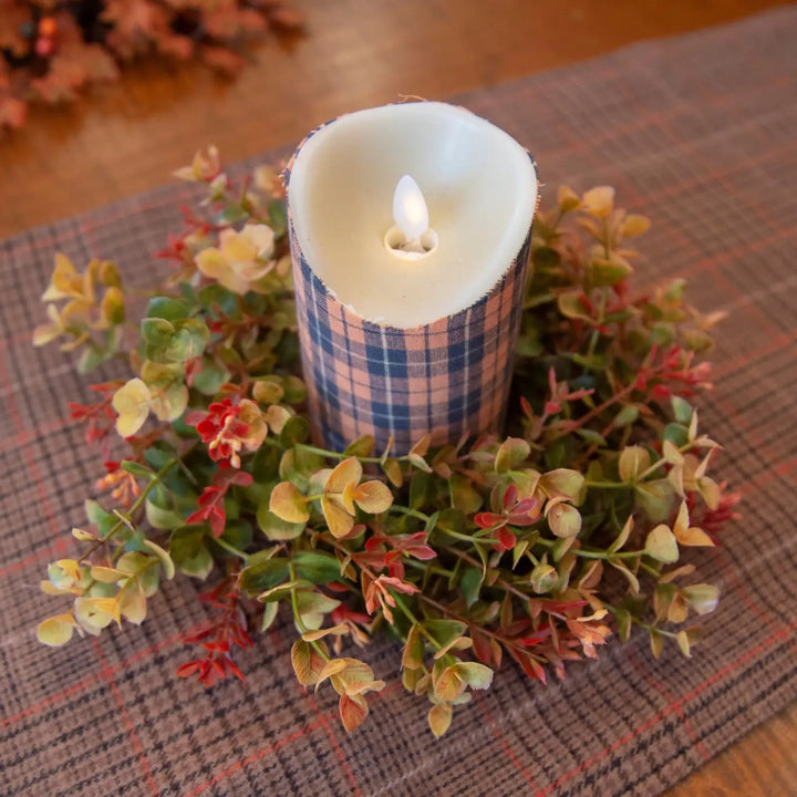 10" Eucalyptus & Boxwood Candle Ring