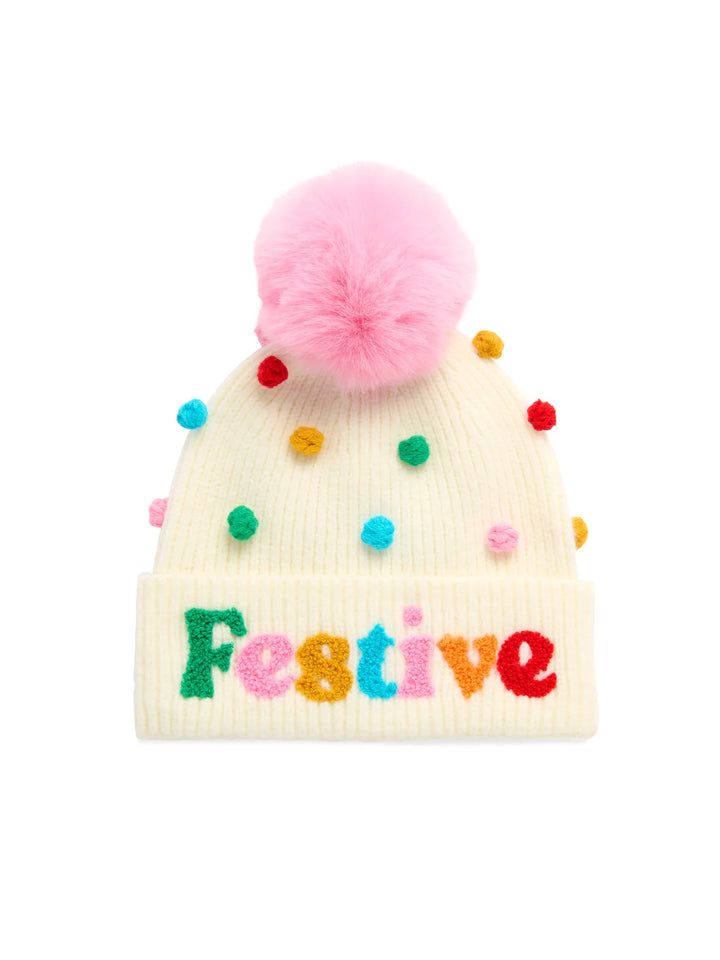Festive Confetti Pom Beanie