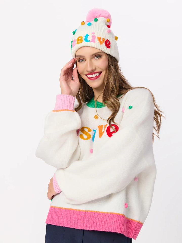 Festive Confetti Pom Beanie