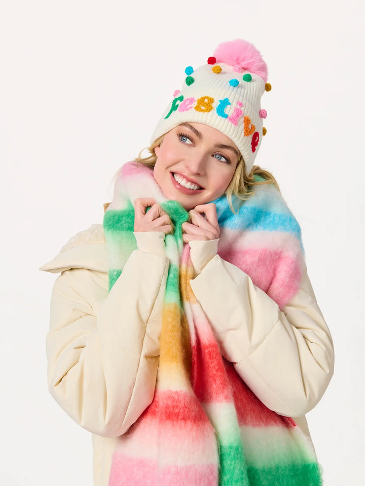 Festive Confetti Pom Beanie