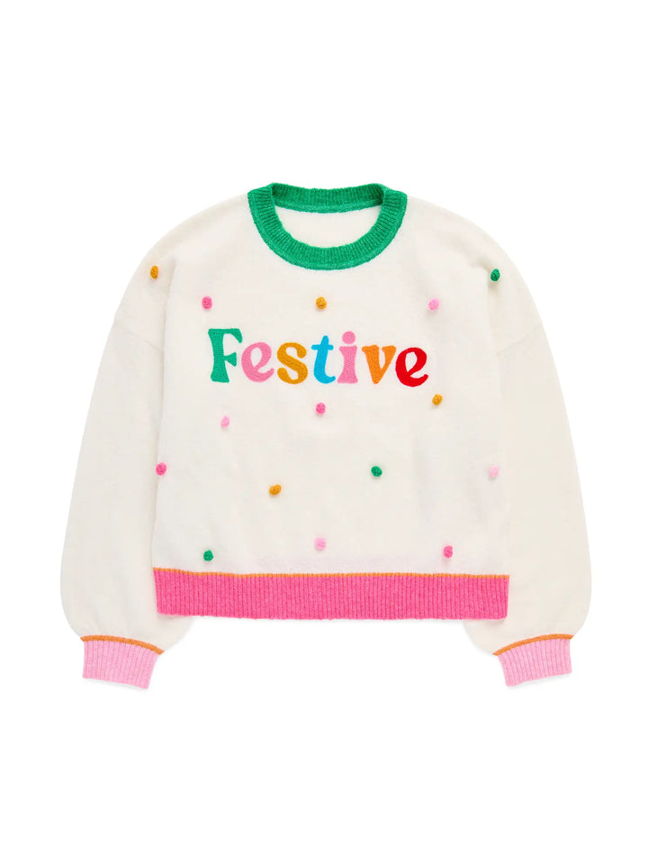 Festive Pom Pom Sweater
