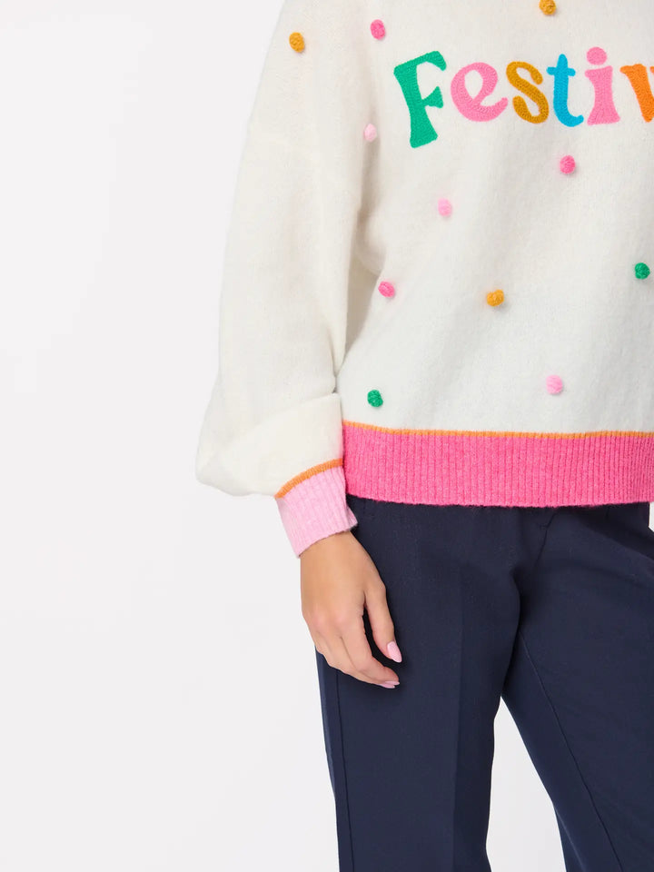 Festive Pom Pom Sweater