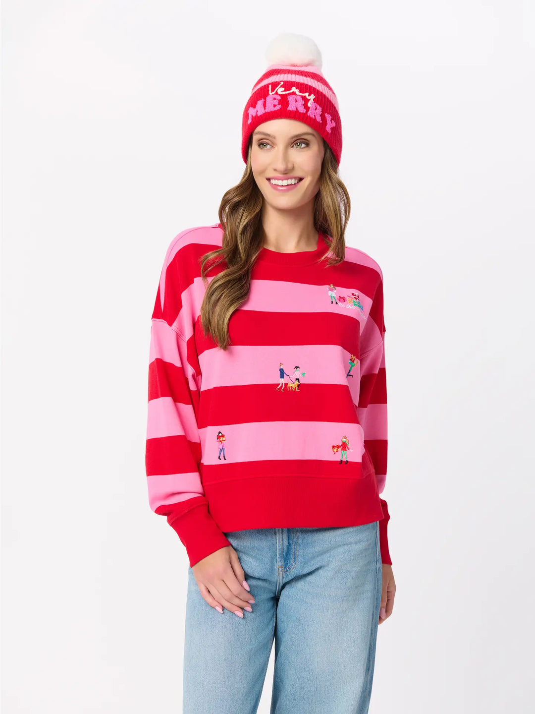 Gifting Season Embroidered Sweatshirt