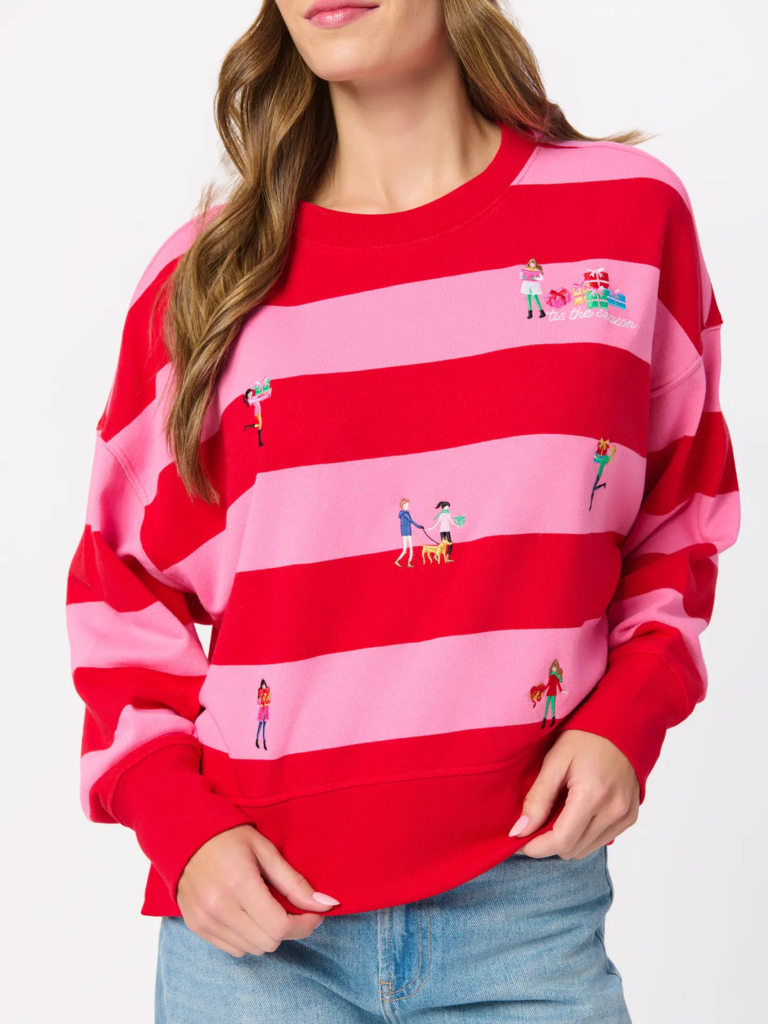 Gifting Season Embroidered Sweatshirt