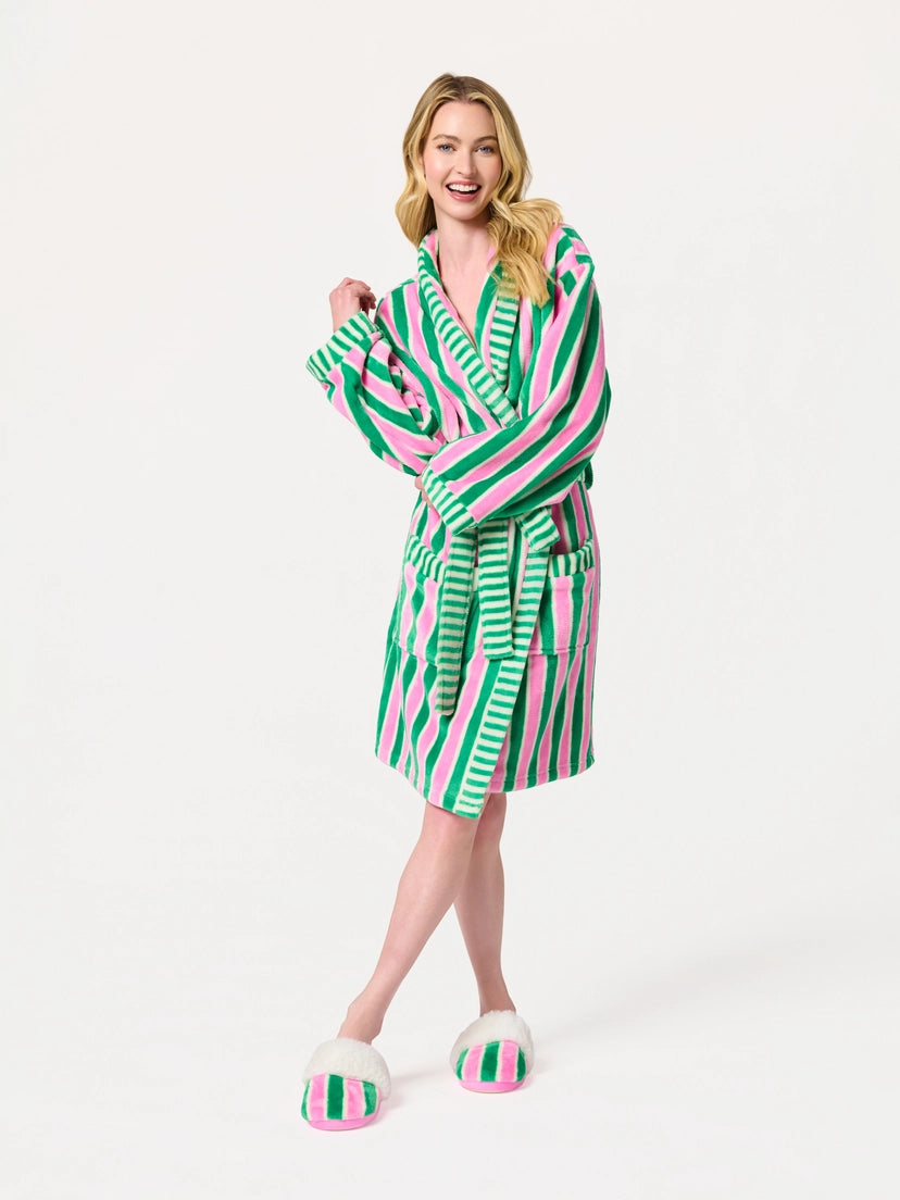 Merry Stripe Plush Robe