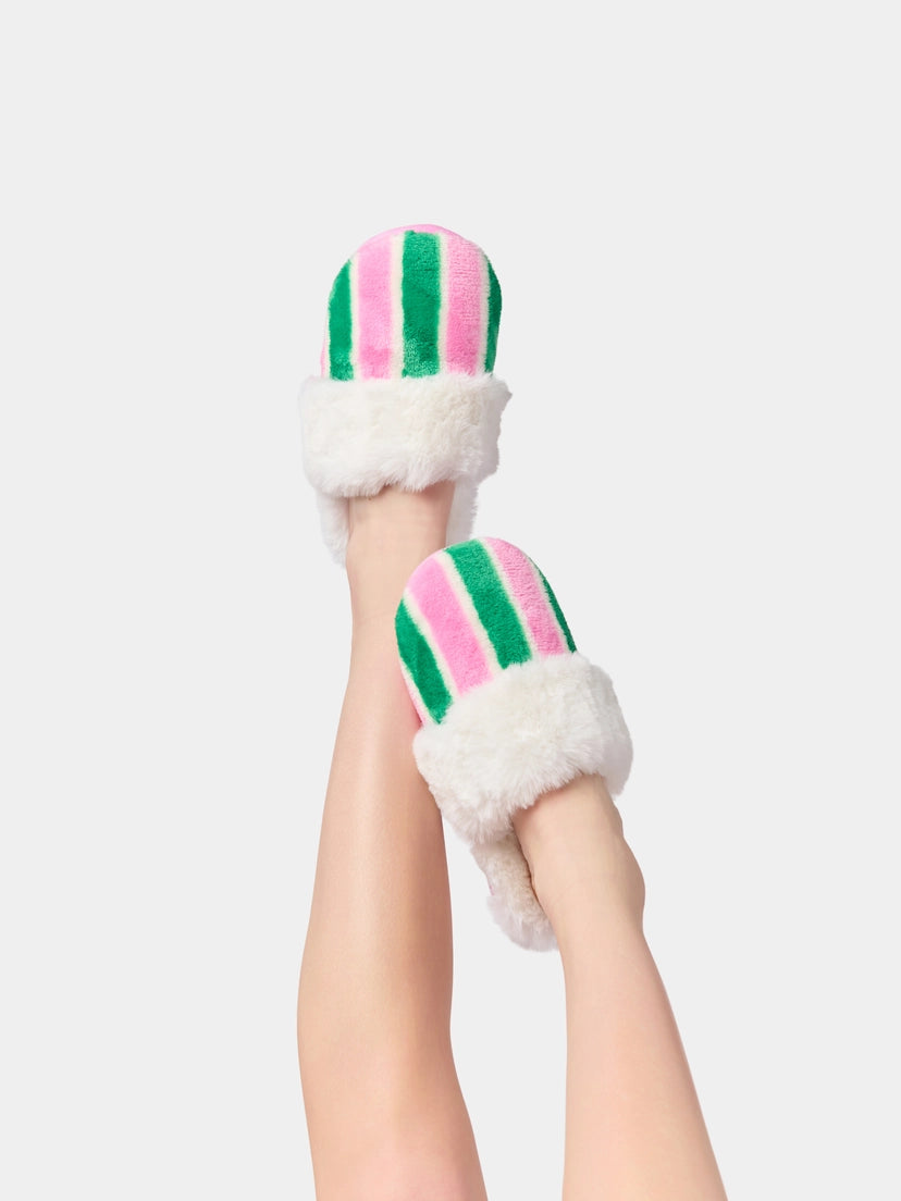 Holly Jolly Stripe Slippers