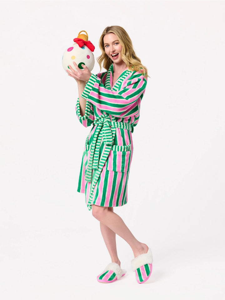 Holly Jolly Stripe Slippers