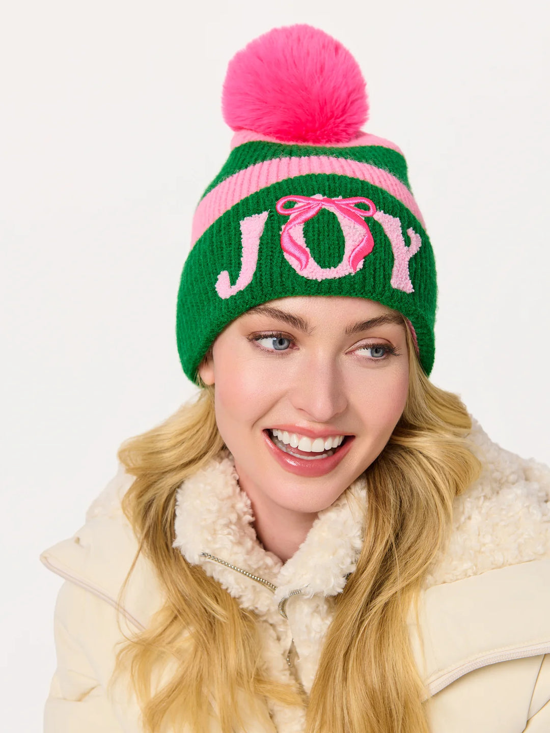 Joy Bow Pom Beanie