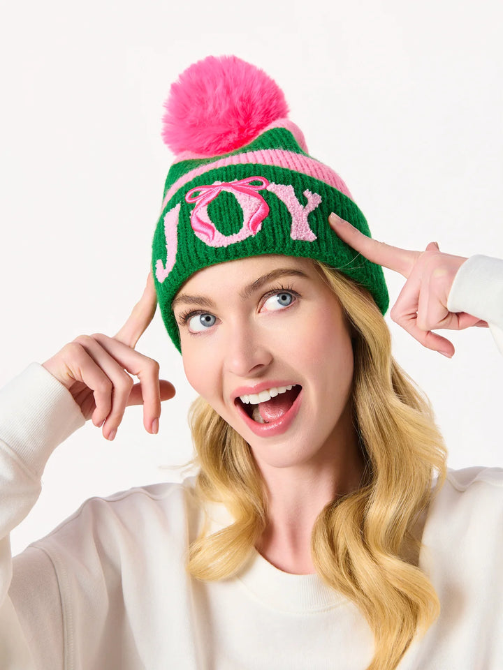 Joy Bow Pom Beanie