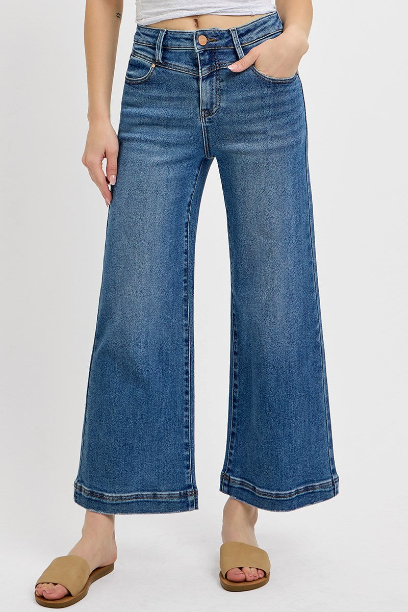 Everyday Ease Wide Leg Crop Jeans