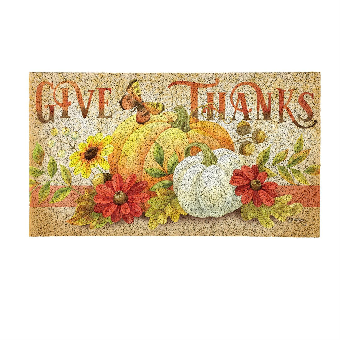 Give Thanks Autumn Harvest Doormat