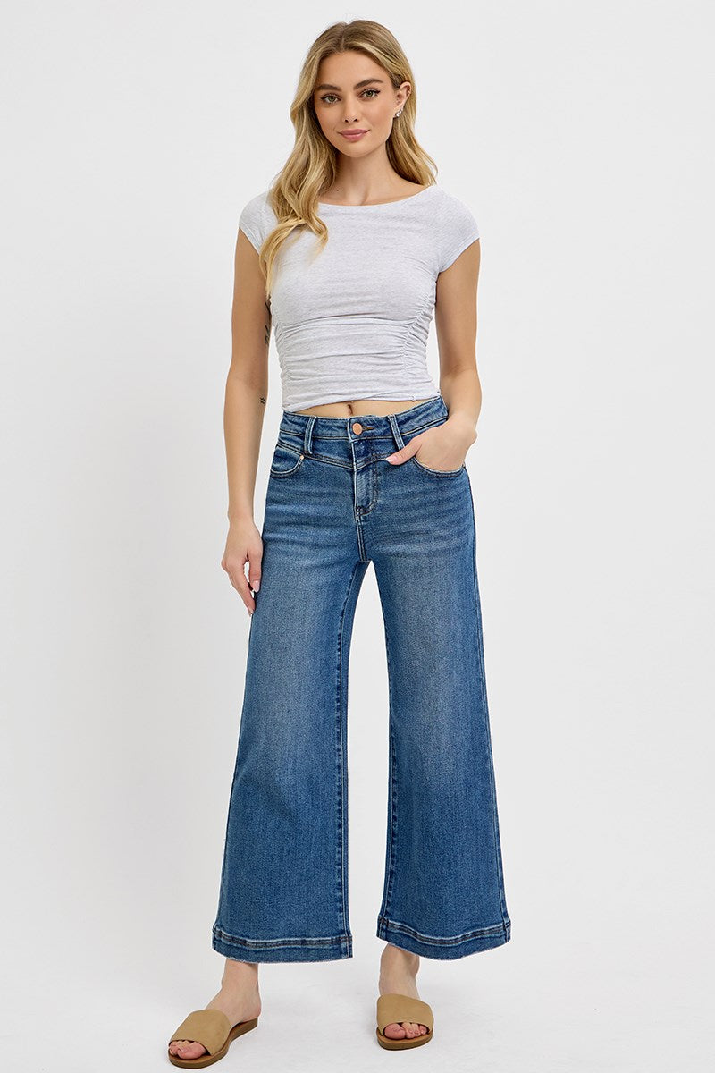 Everyday Ease Wide Leg Crop Jeans