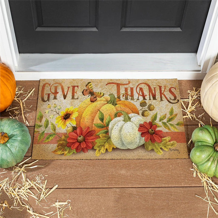 Give Thanks Autumn Harvest Doormat
