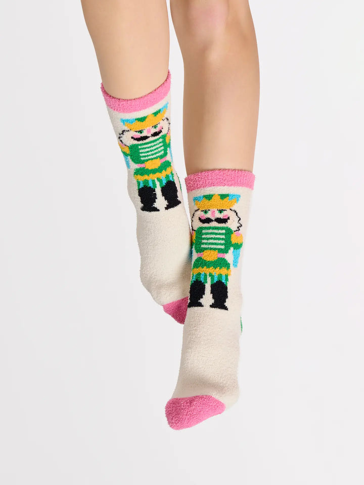 Merry Nutcracker Cozy Socks