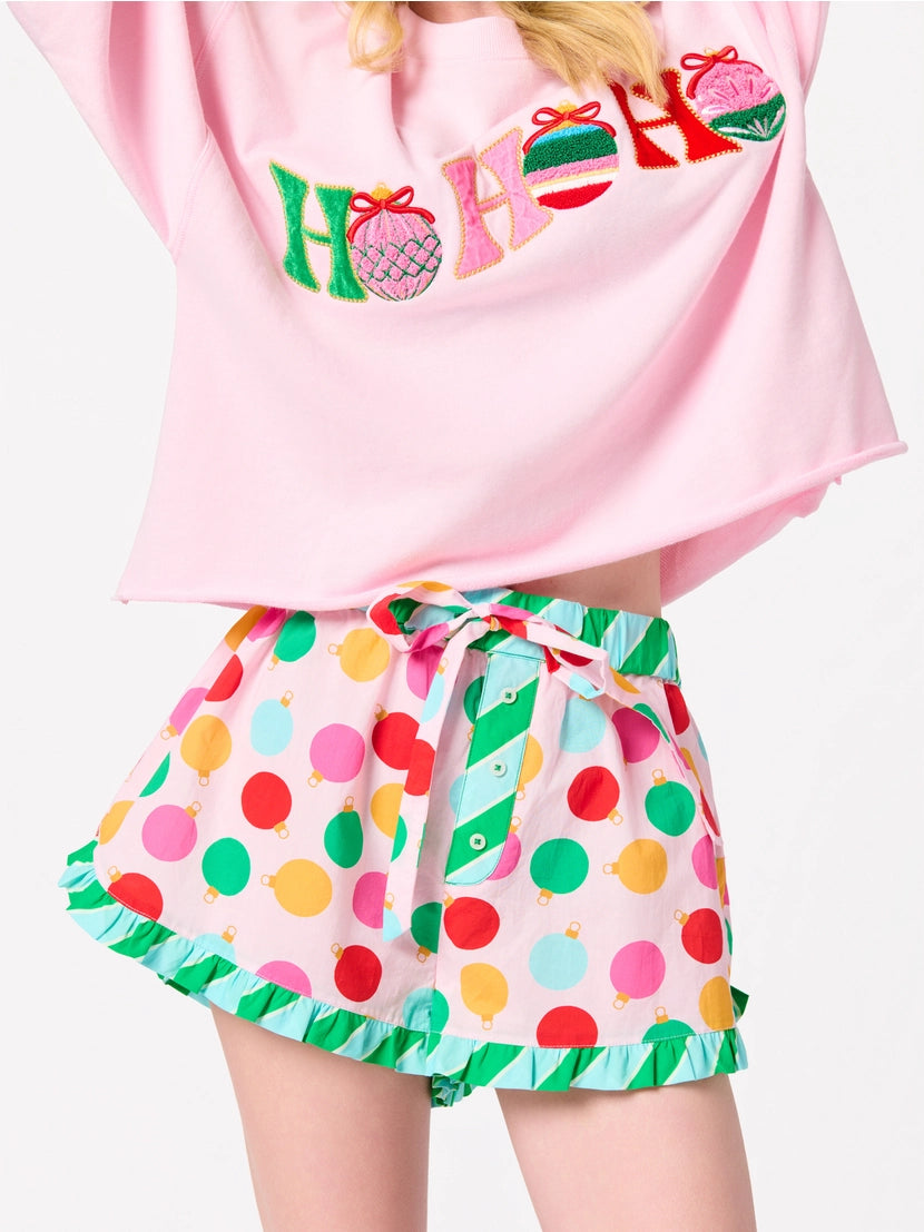 Merry & Bright Ornament Sleep Shorts
