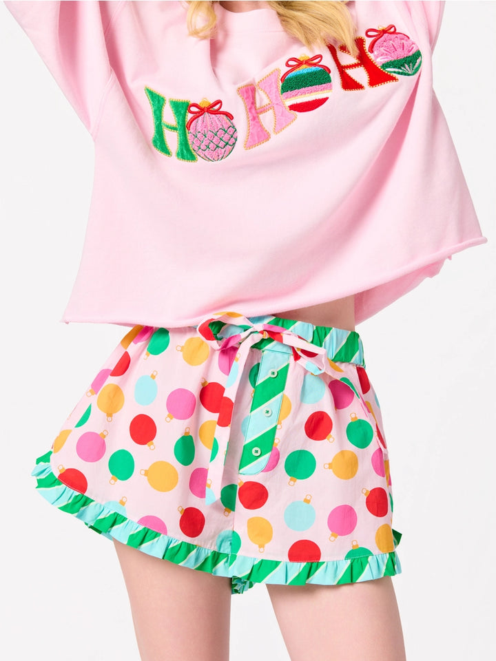 Merry & Bright Ornament Sleep Shorts