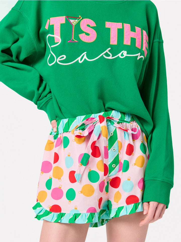 Merry & Bright Ornament Sleep Shorts