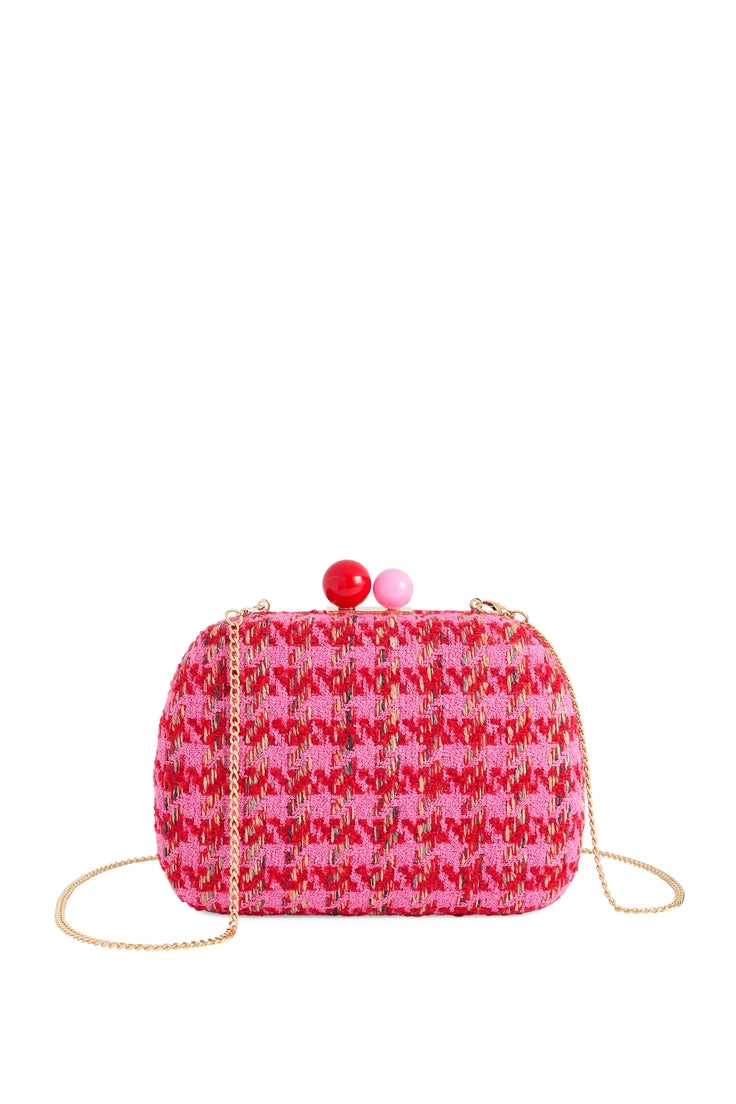 Holiday Tweed Kisslock Clutch