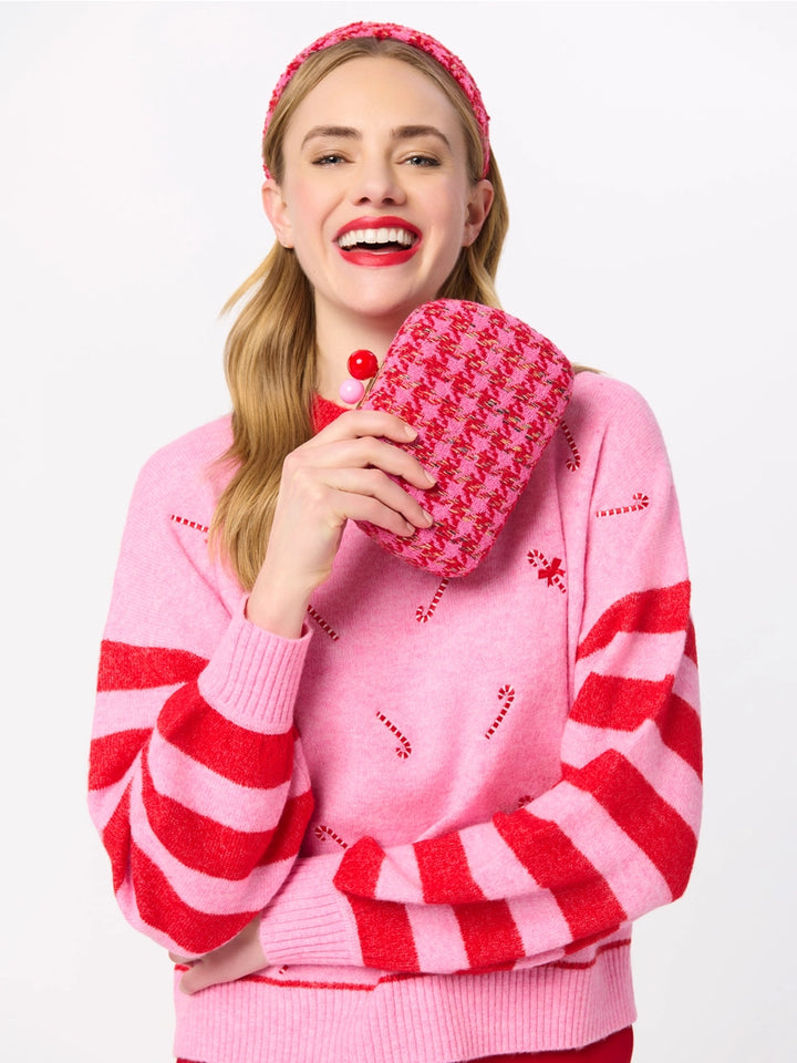 Holiday Tweed Kisslock Clutch