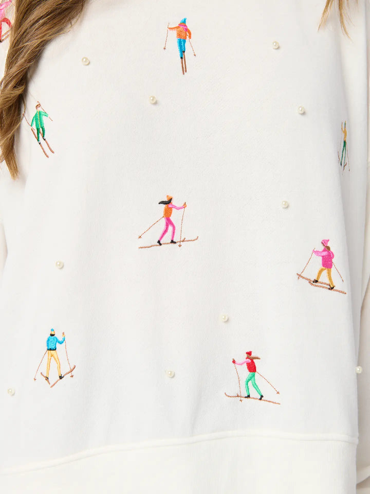 Alpine Pearl Skier Sweatshirt