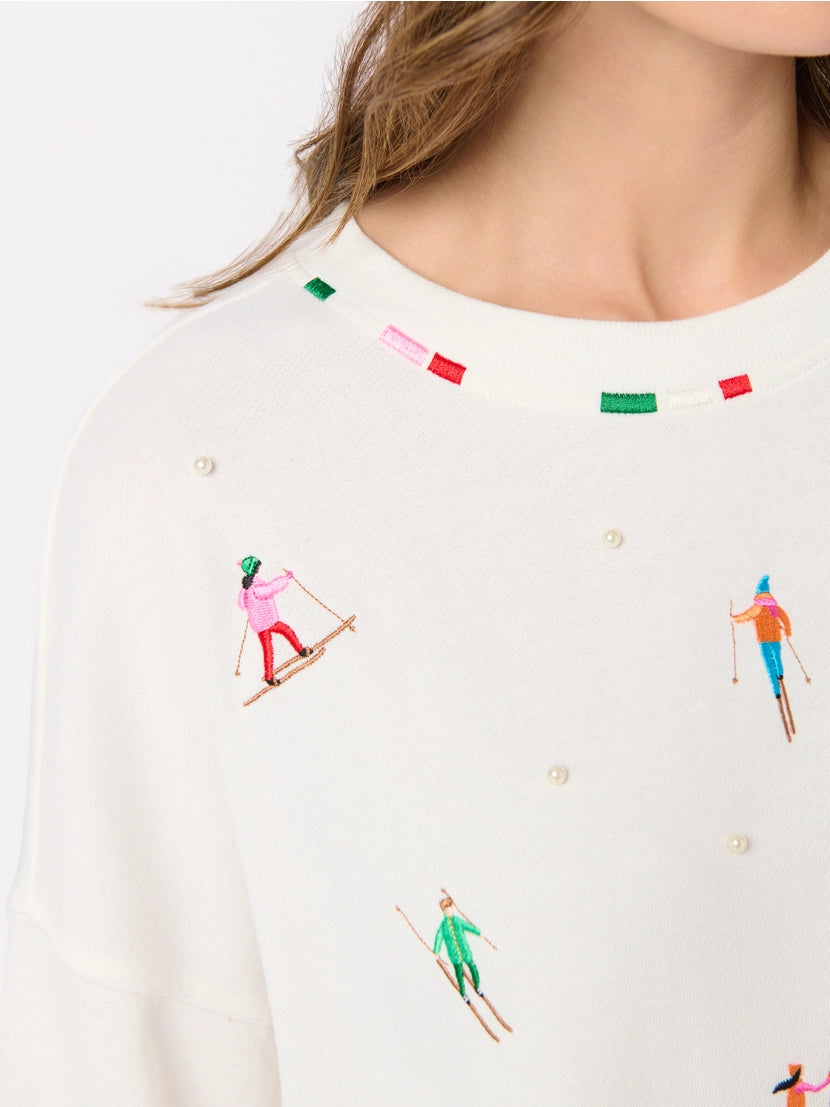 Alpine Pearl Skier Sweatshirt