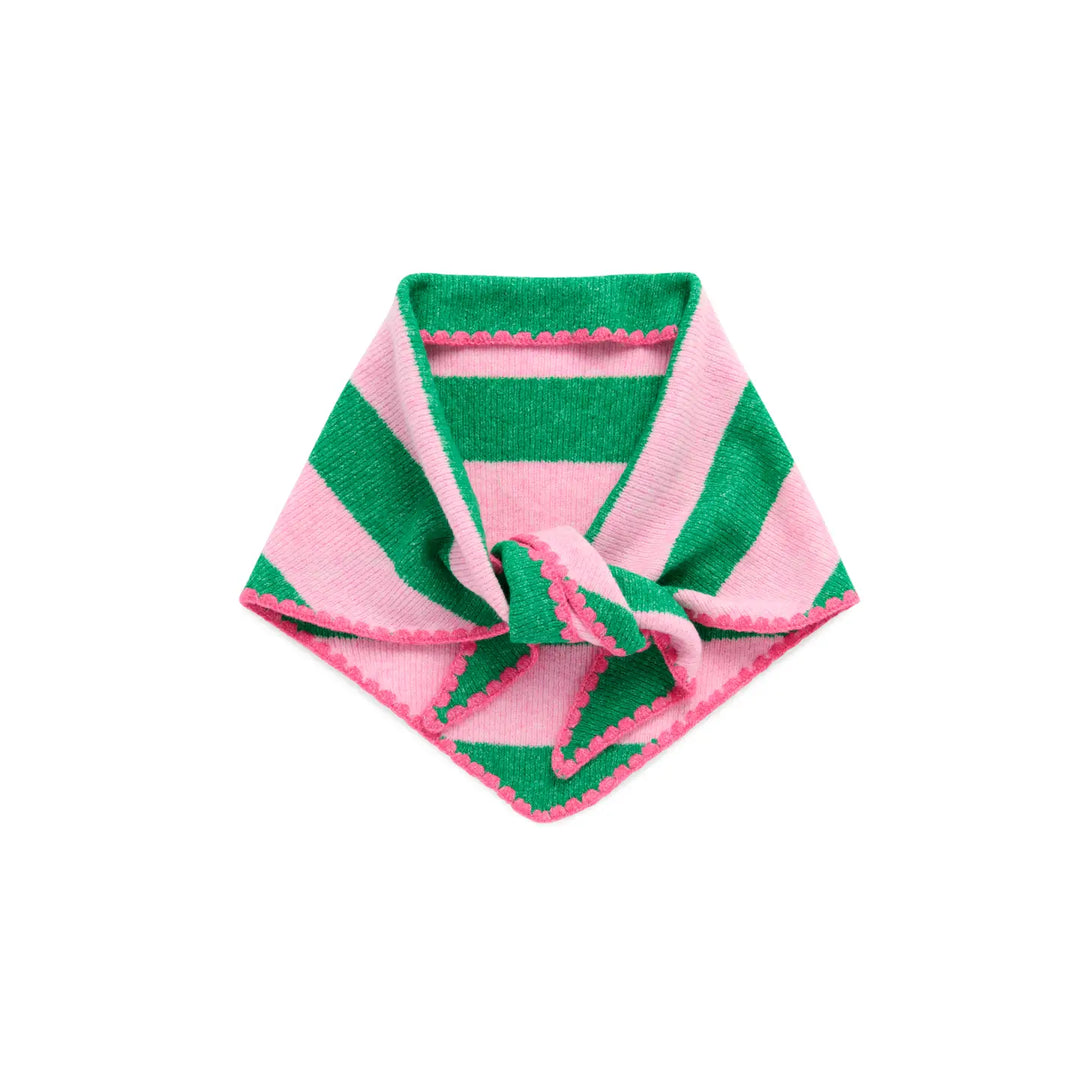 Peppermint Stripe Mini Triangle Scarf