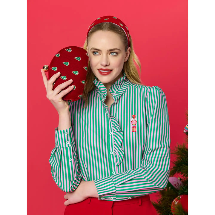 Merry Little Trees Velvet Clutch