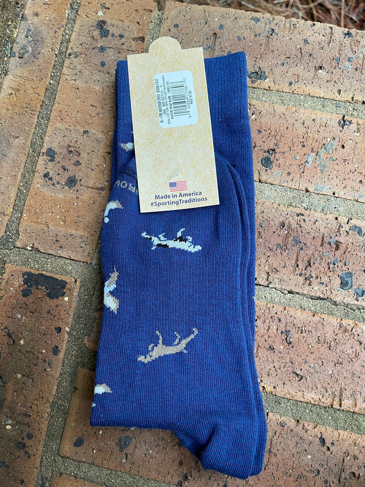 Pointer & Ducks Socks - Blue
