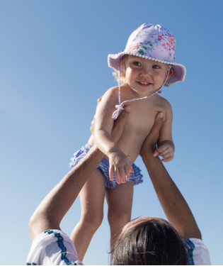 Pink Floral Hat - Baby & Kid