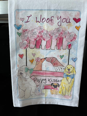 I Woof You Tea Towel