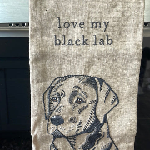 Love My Black Lab Kitchen Towel