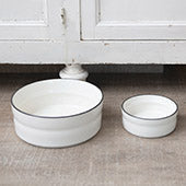 Pet Bowls - white & black