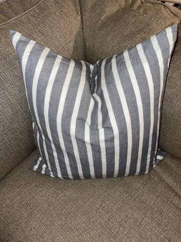 Gray Striped Pillow