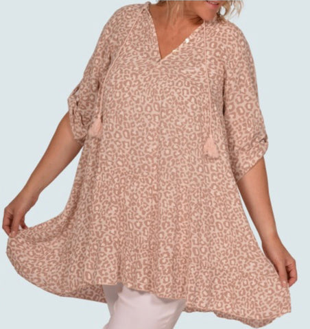 Pink Leopard Dress - O/S