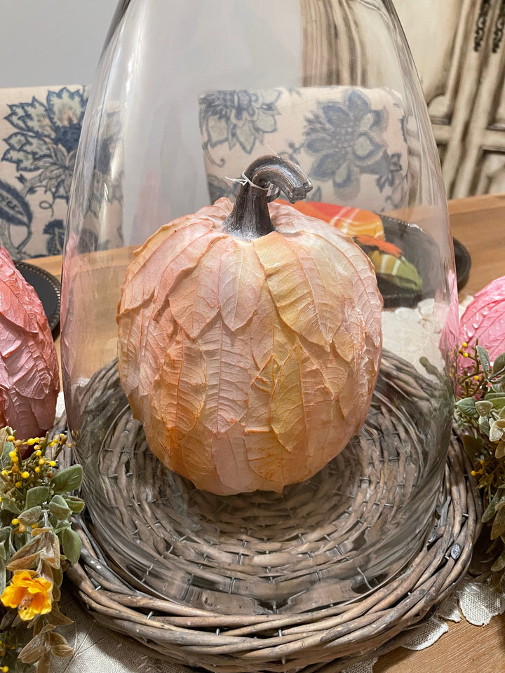 Large Cloche with Wicker Base