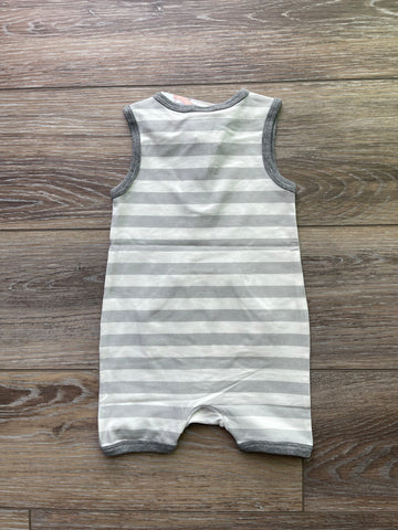 Elephant Striped Sleeveless Romper