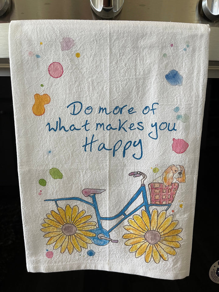 Makes You Happy Tea Towel
