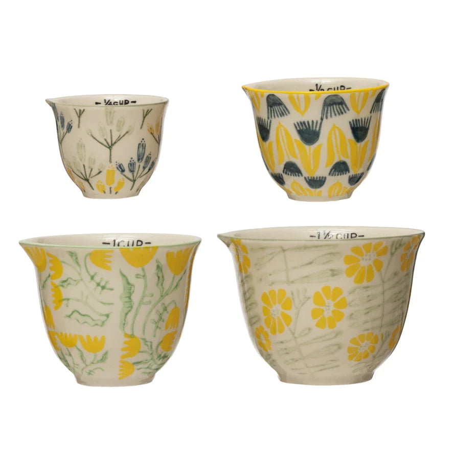 Stoneware Measuring Cup Set - Yellow