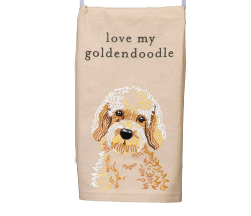 Love My Goldendoodle Kitchen Towel