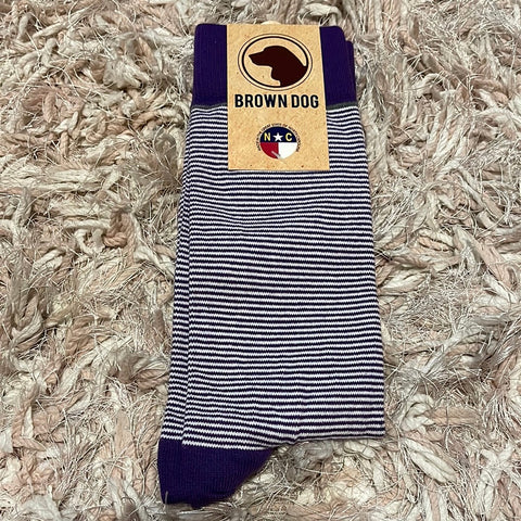 Purple Striped Socks