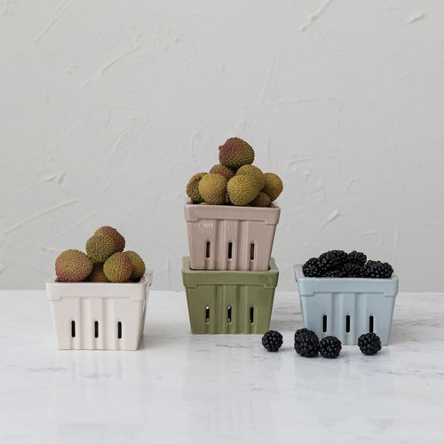 Stoneware Berry Bowl - 4" Square