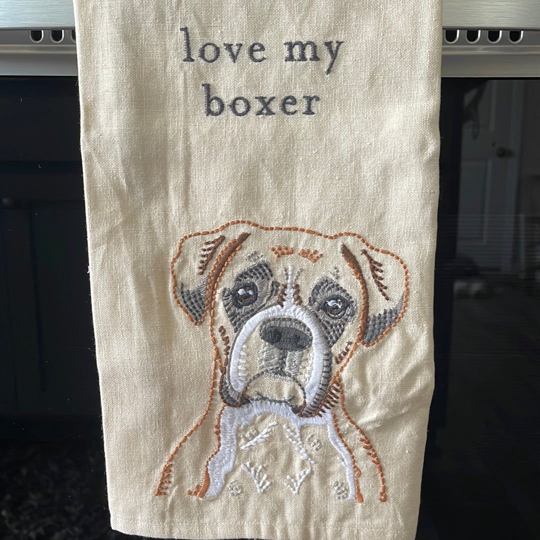 Love My Boxer Kitchen Towel