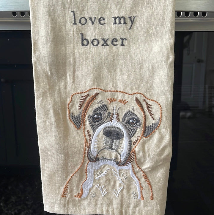 Love My Boxer Kitchen Towel